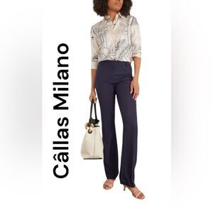 NWT‎ CALLAS MILANO Saachi Pant in Navy Blue Sz 4